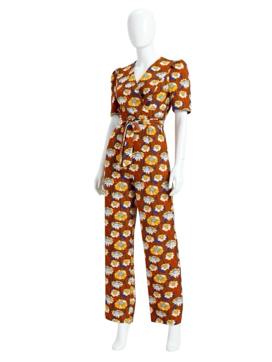 Red Leaf Pants - RED LEAF Daisy flowers jumper S M L